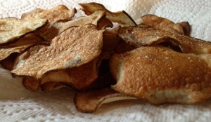 Crispy, flavorful, potato chips that are baked, not fried! 